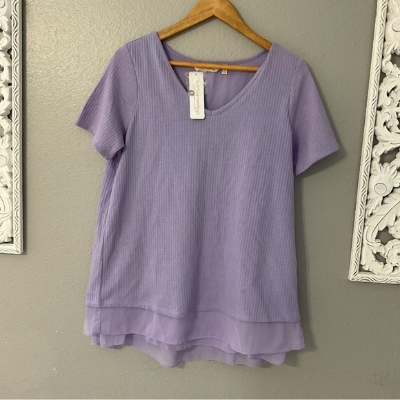 Soft Surroundings Tops - Soft surroundings sandpiper heirloom lilac color new size Small T83
